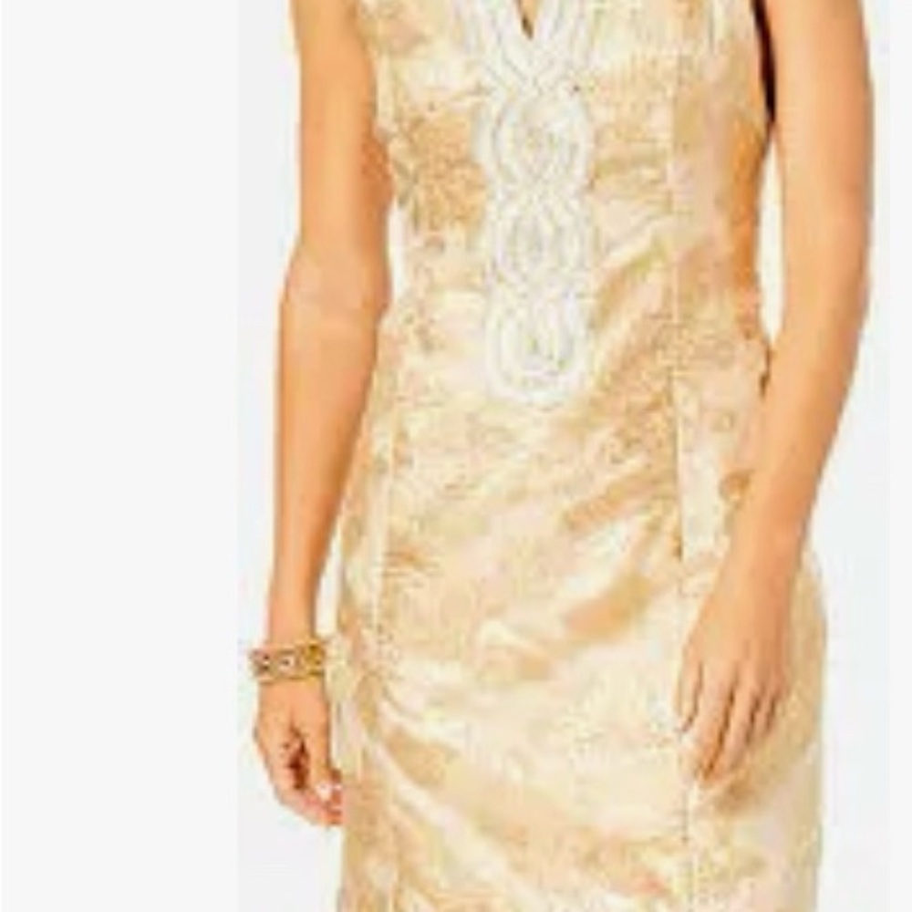 Lilly Pulitzer Gold Mini Dress - Picture 2 of 8